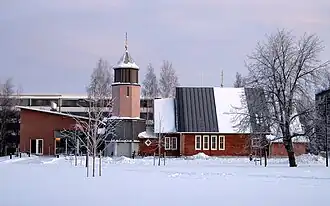 La cathédrale de la Sainte-Trinité d'Oulu en janvier 2010.