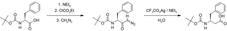 Homologation du N-boc-phénylalanine
