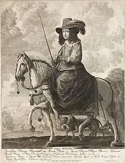 Portrait équestre de la reine Cécile-Renée d'Autriche, d'après Peter Danckerts de Rij (Musée national de Varsovie)