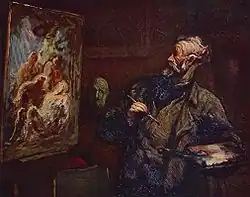 Le Peintre, Honoré Daumier, 3e&nbsp;tiers du XIXe&nbsp;siècle.