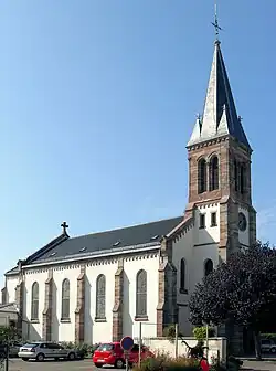 L'église catholique à Horbourg.