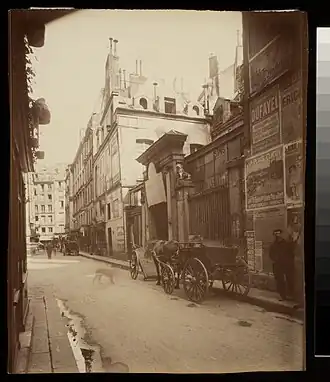 L'hôtel en 1907 (photographie d'Eugène Atget).
