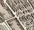 Hôtel des Mousquetaires gris entre la rue du Bac et la rue de Beaune, sur le plan de Turgot (1739).