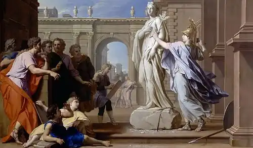Minerve enseignant la sculpture aux Rhodiens (avant 1688), Versailles, Grand Trianon.