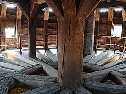 Photographie de l'intérieur du hourd.