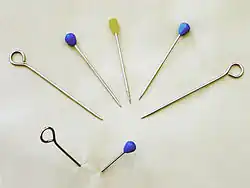 Épingles de couture.