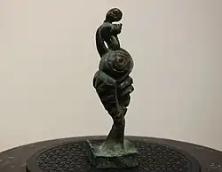 Femme - violon - bronze