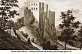 Gravure du château de Hrussó en 1830