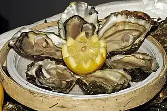 Huîtres de Kerpenhir (golfe du Morbihan).