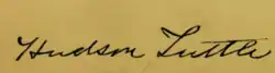 signature de Hudson Tuttle
