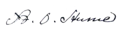 signature d'Allan Octavian Hume