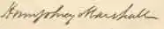 signature de Humphrey Marshall
