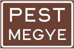 Panneau d'indication "Pest megye"