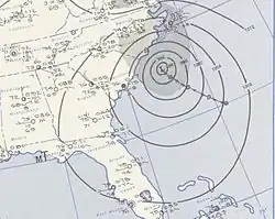 L'ouragan Diane le 17 août 1955