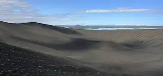 Vue de l'intérieur du cratère du Hverfjall.