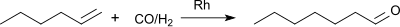 Hydroformylation de l'hex-1-ène.