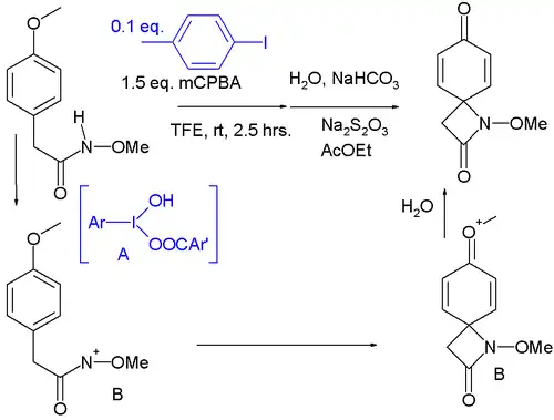 hypervalent iodine(III)-catalyzed C–N bond forming reaction