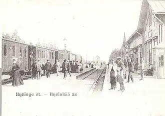 La gare d'Hyvinkää à la fin du XIXe&nbsp;siècle