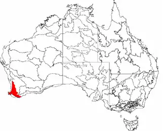 Description de l'image IBRA 6.1 Jarrah Forest.png.