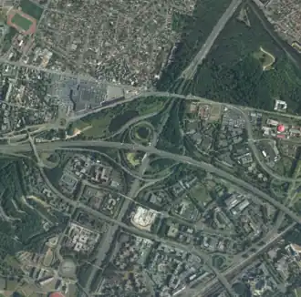 L'Échangeur de Bois-d'Arcy vue du ciel