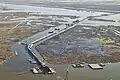 La barrière IHNC Surge Barrier, visant à protéger la ville contre les inondations.