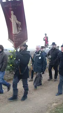 Les viticulteurs de Mercurey et Saint-Martin-sous-Montaigu lors de la Saint-vincent tournante de Corgoloin en 2011