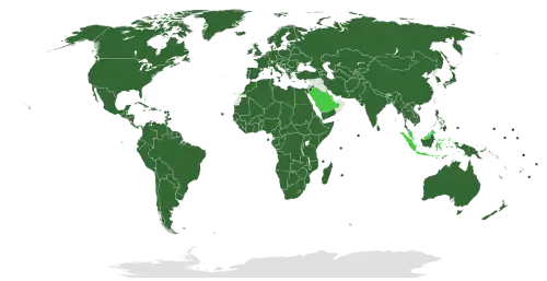 Carte des membres de l'OIM