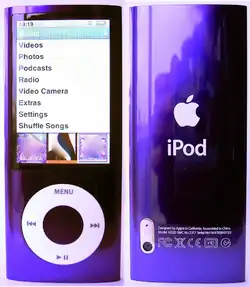 iPod nano 5e génération violet (avant et arrière)