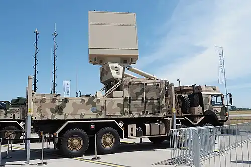 Un radar allemand Hensoldt TRML-4D présenté en 2022