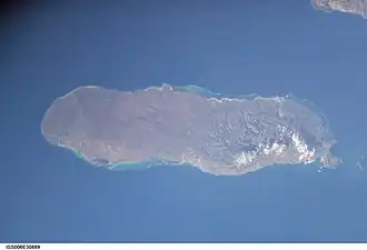 Image satellite (NASA) de l'île de La Gonâve