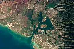 Image satellite de Pearl Harbor.