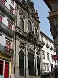 Façade de l'église de la Miséricorde de Porto.