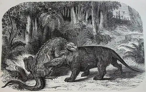 Illustration pour La Terre avant le déluge de Louis Figuier (1863).