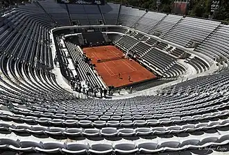 Court Central de tennis.