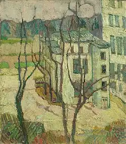 Maison dans le lointain, no&nbsp;140 du catalogue des œuvres.