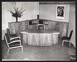 Inauguration du salon du meuble, 1944. Dessin de M. Henri Beaulac