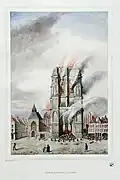 Incendie de l'église Saint-Étienne.