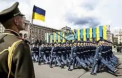 Parade militaire à Kiev pour le Jour de l'Indépendance en 2017.