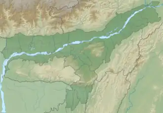 Voir sur la carte topographique de l'Assam