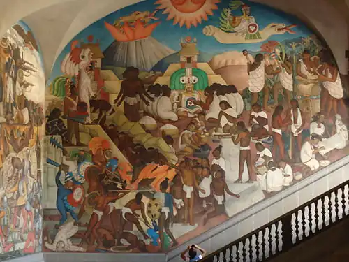 Mur de droite : México prehispánico (1929),.
