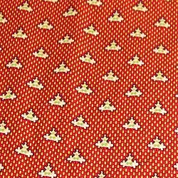 indienne provençale, motif jaune sur fond rouge