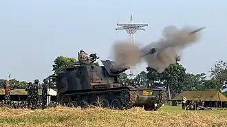 Image illustrative de l’article Obusier automoteur AMX Mk 61 de 105 mm