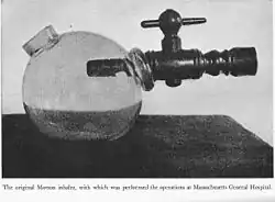 Inhalateur que Morton fabriqua et utilisa pour ses premières anesthésies