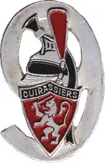 Insigne du 9e régiment de cuirassiers