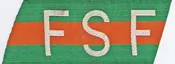 Logo sur bande de tissu de la FSF