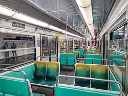 Intérieur d'une voiture.