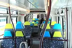 Vue de l'intercirculation entre les voitures.