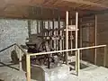 Intérieur du boucan à tiroirs de l'habitation Loyseau.