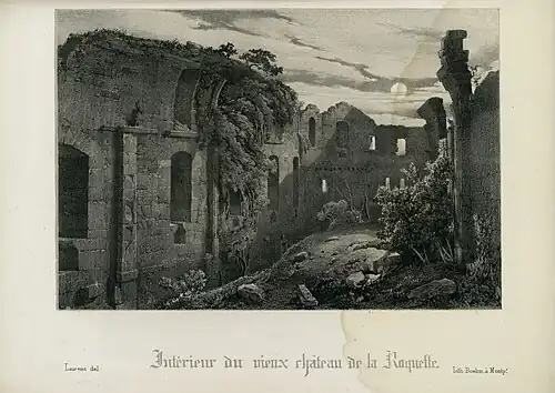 Intérieur du vieux château de la Roquette
