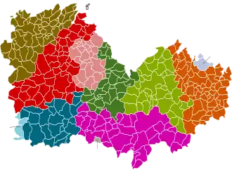 Carte des intercommunalités des Côtes-d'Armor au 1er janvier 2017.